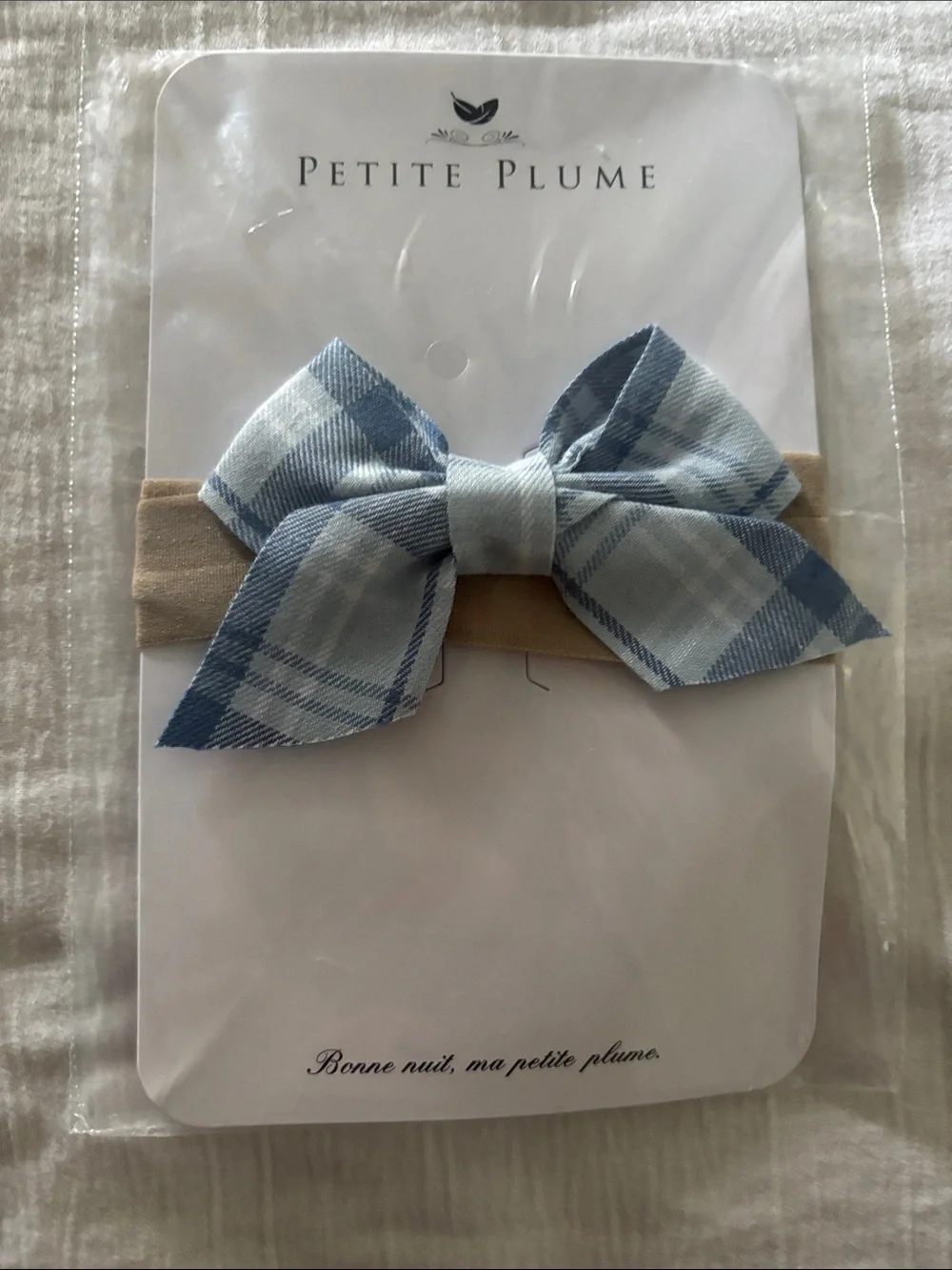 Petite PlumeSeafarer Tartan Baby Bow Headband